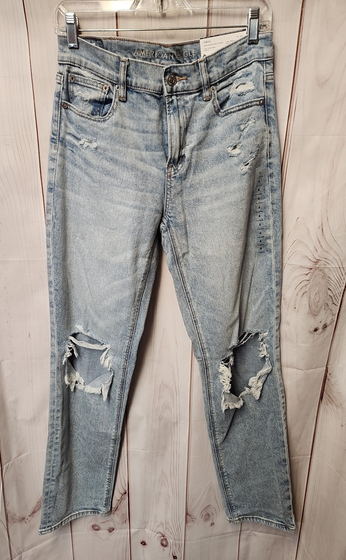 NWT American Eagle Women's Size 4 Blue Jeans Super Highest Rise Ankle Straight