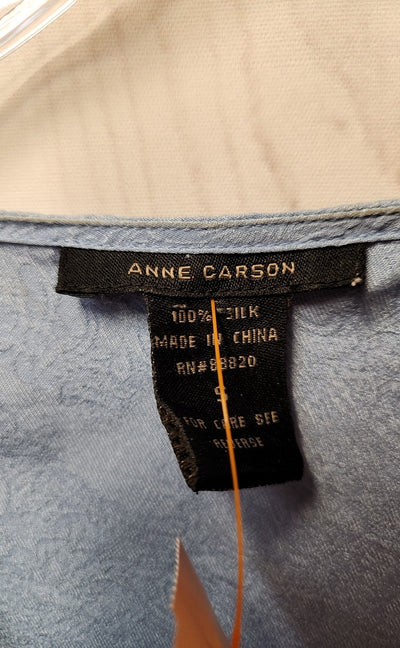 Anne Carson Women's Size S Blue 3/4 Sleeve Top