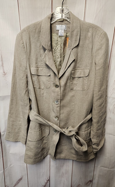 VTG Jennifer Moore Women's Size 10 Beige Linen Jacket