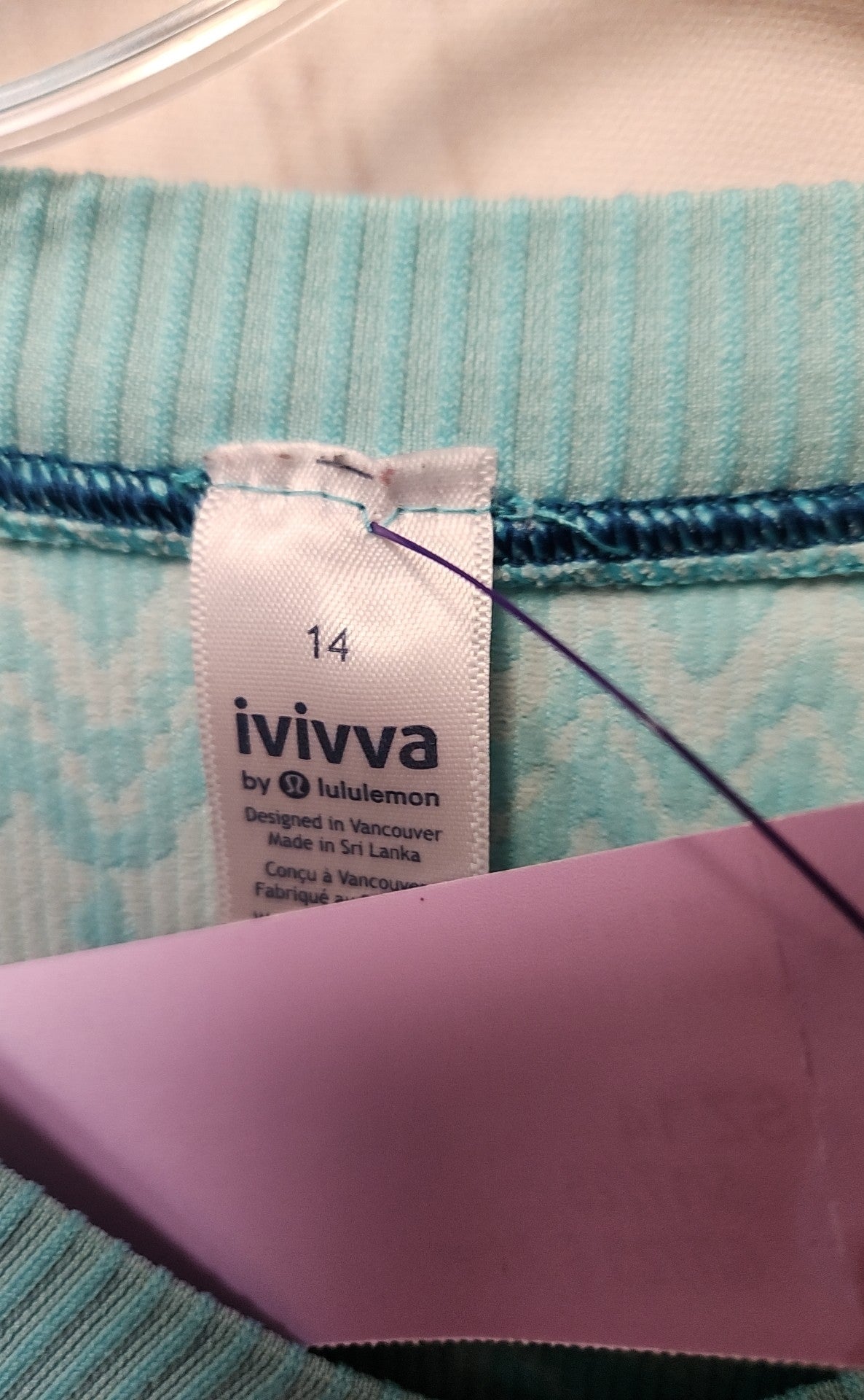 Ivivva - Lululemon Girl's Size 14 Blue Shirt
