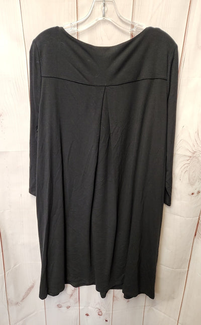 J Jill Wearever Collection Women's Size L Petite Black Dress
