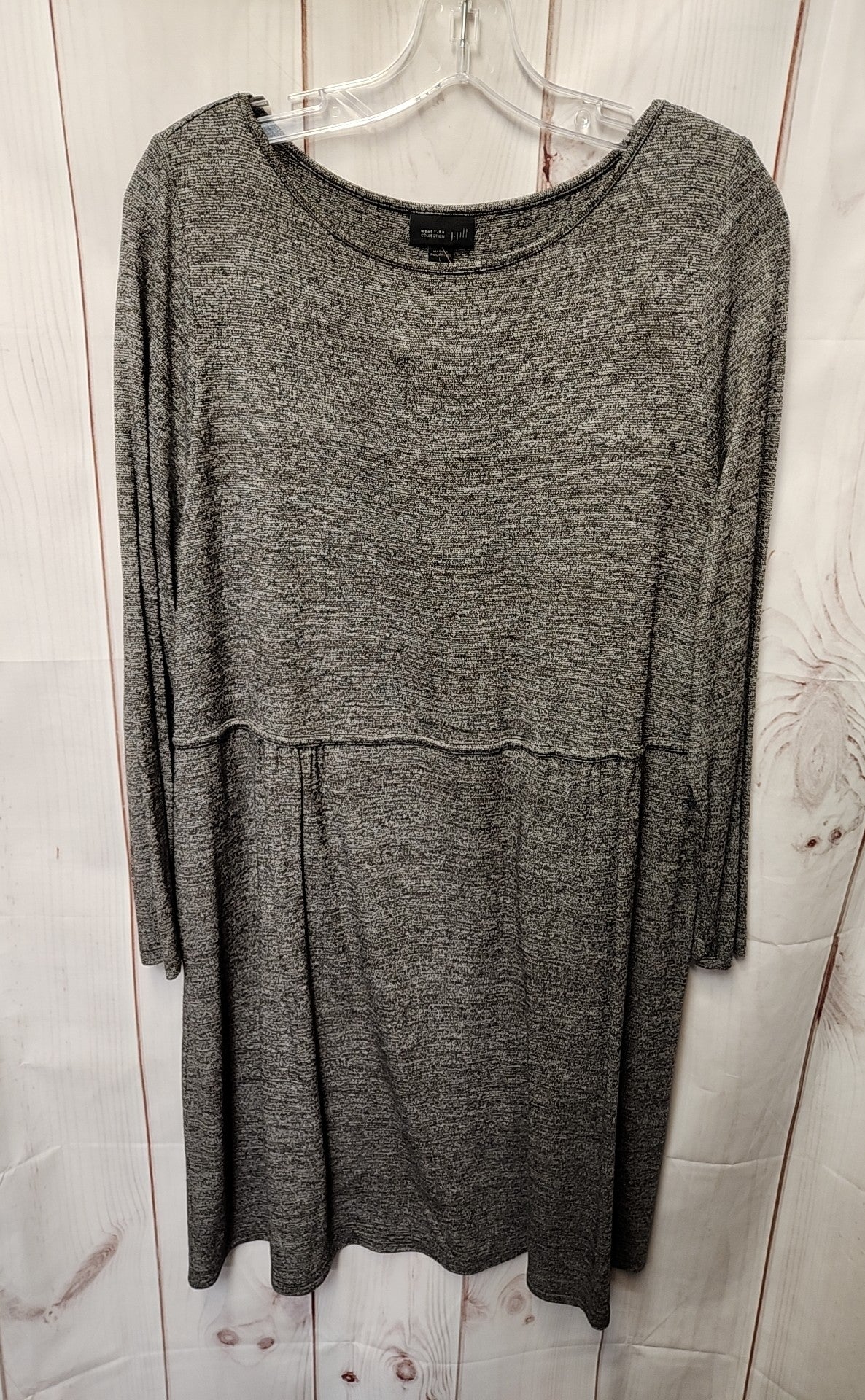 J Jill Wearever Collection Women's Size L Petite Gray Dress