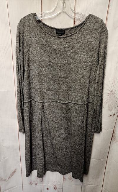 J Jill Wearever Collection Women's Size L Petite Gray Dress