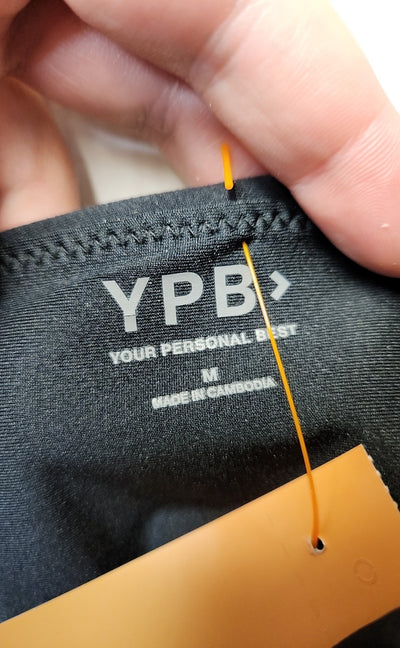 YPB Women's Size M Black & Gray Sports Bra