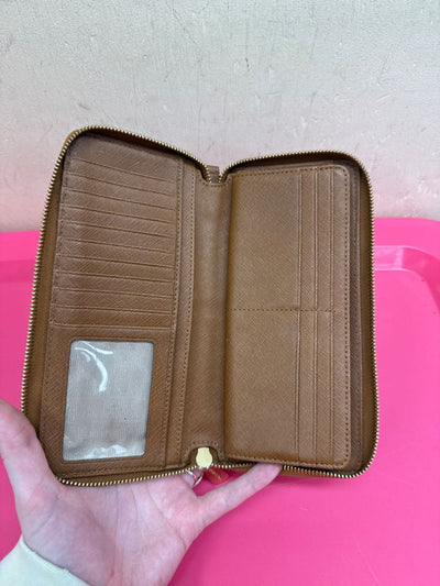 Michael Kors Brown Leather Wristlet
