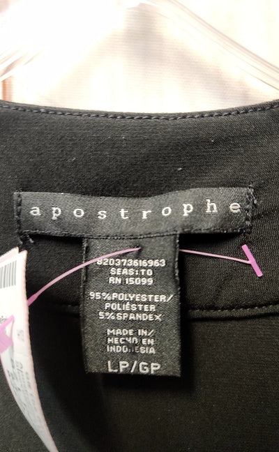 Apostrophe Women's Size L Petite Black Sleeveless Top