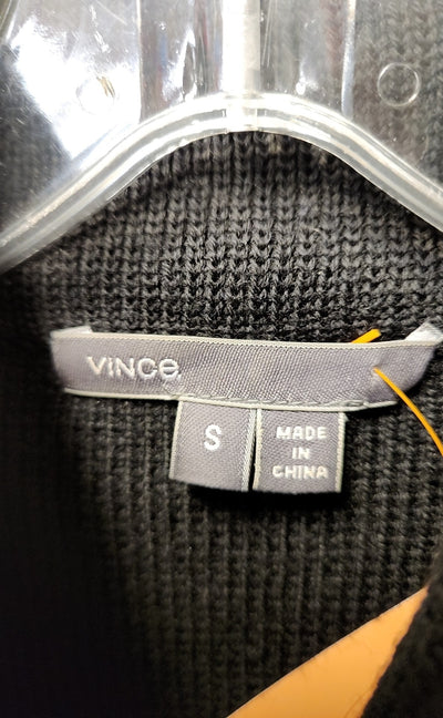 vince. Women's Size S Black Full Zip Sweater