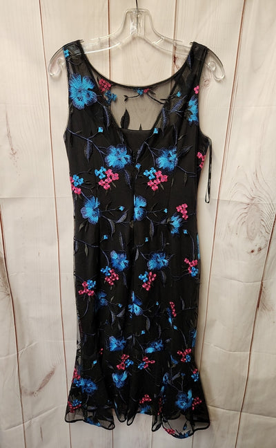 Calvin Klein Women's Size 4 Black Floral Dress