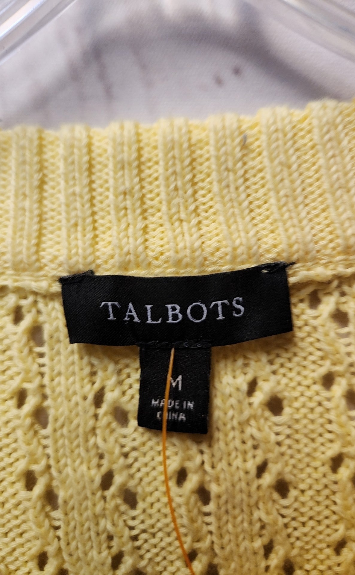 Talbots Women's Size M Yellow Cardigan