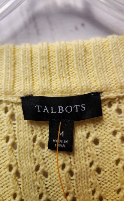 Talbots Women's Size M Yellow Cardigan