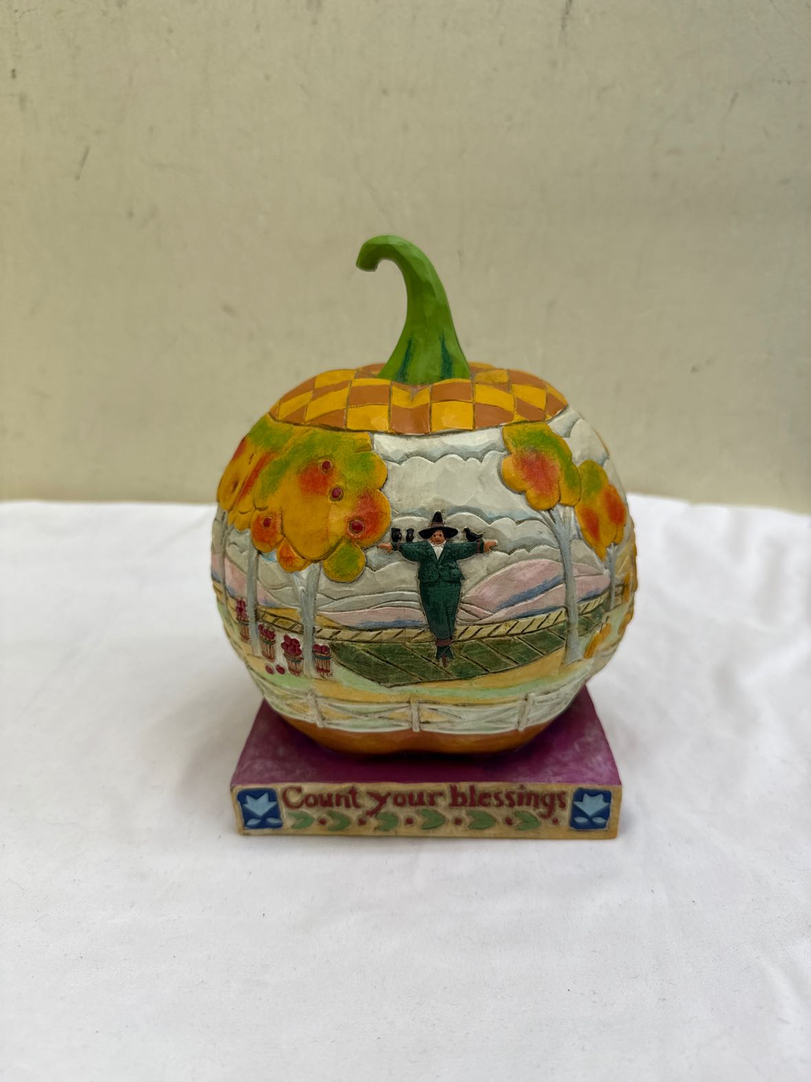 Jim Shore Count Your Blessings Fall Pumpkin 2004 Heartwood Creek Figurine