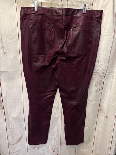 Chico's Women's Size 3 = 16 Maroon Pants