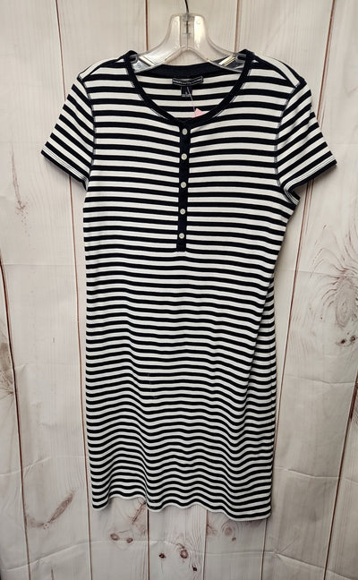 American Living Women's Size L White & Navy Dress