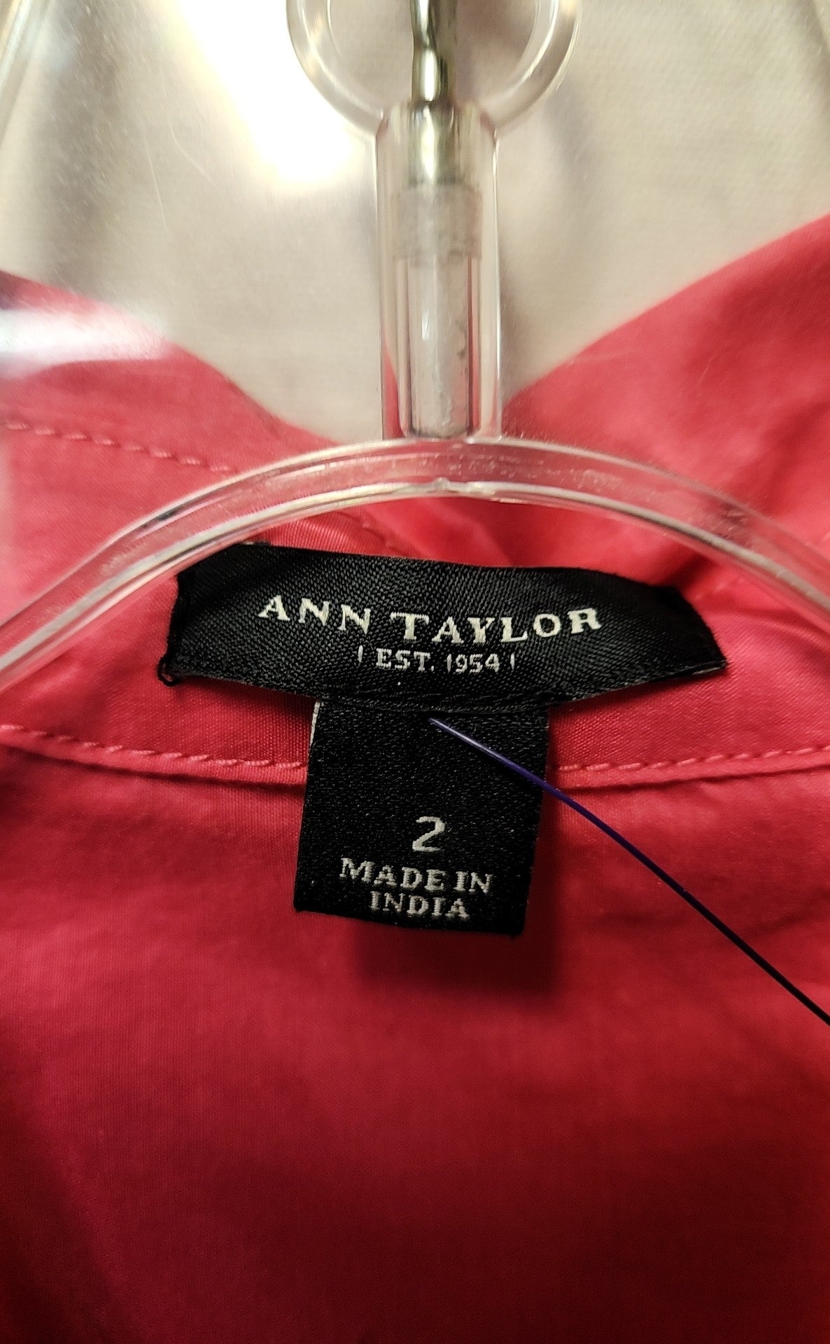 Ann Taylor Women's Size 2 Pink Long Sleeve Top
