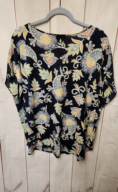 Loft Women's Size XL Black Short Sleeve Top