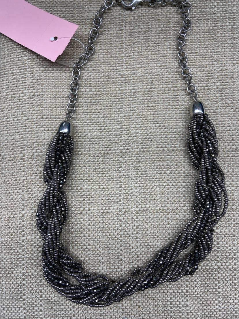Banana Republic Silver Beaded Necklace
