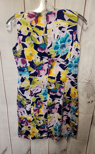 Chaps Women's Size 8 Purple Floral Dress