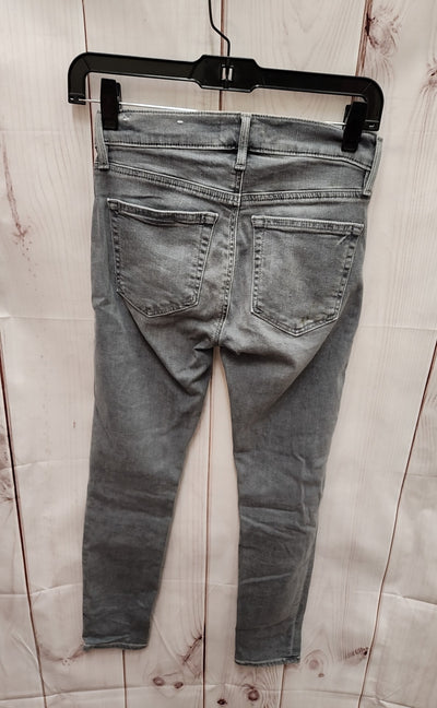 Loft Women's Size 24 (00) Skinny Crop Gray Jeans