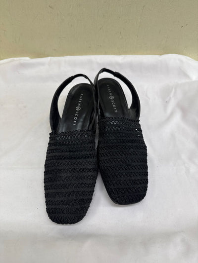 Karen Scott Women's Size 9-1/2 Black Sandals Shoes