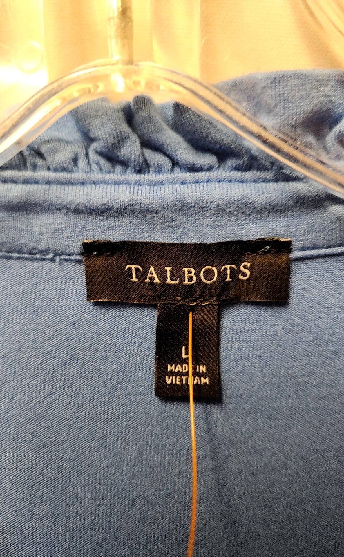 Talbots Women's Size L Blue Long Sleeve Top