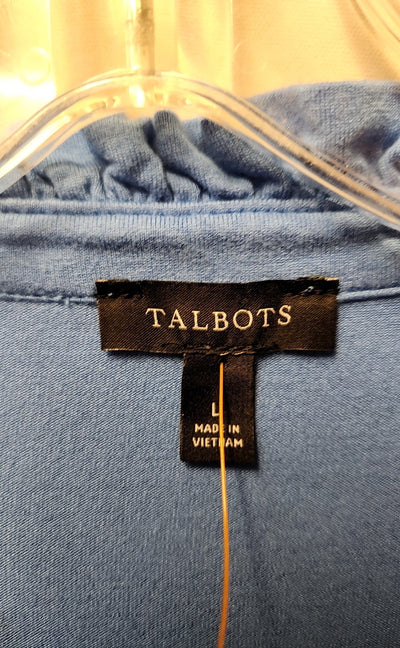 Talbots Women's Size L Blue Long Sleeve Top
