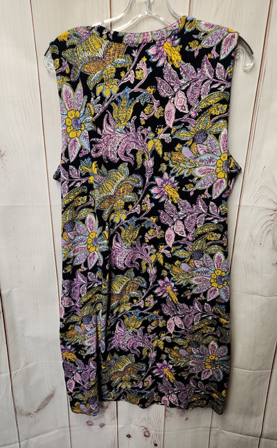 Talbots Women's Size L Navy & Pink Dress