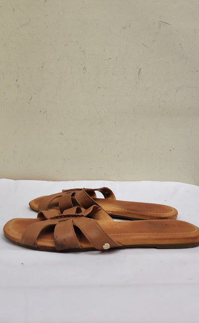 Ugg Women's Size 11 Tan Leather Sandals Shoes