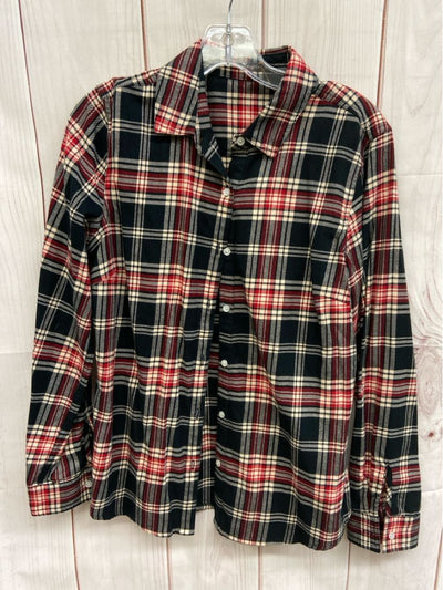 J McLaughlin Women's Size 6 Black & Red Long Sleeve Top