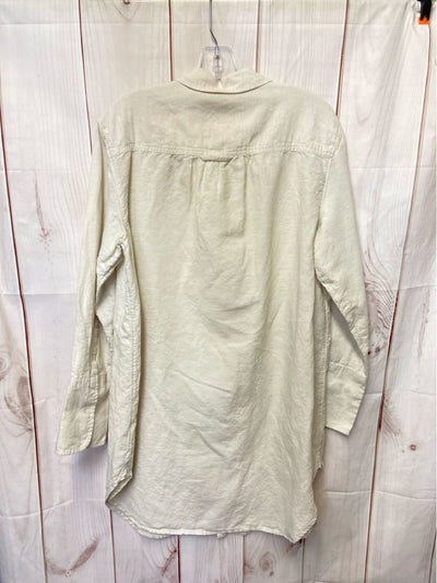 J Crew Women's Size M Beige Linen Blend Cover-Up