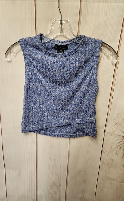 Love Women's Size S Blue Sleeveless Top