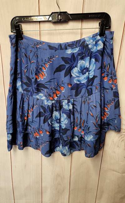 Loft Women's Size 6 Blue Floral Skirt