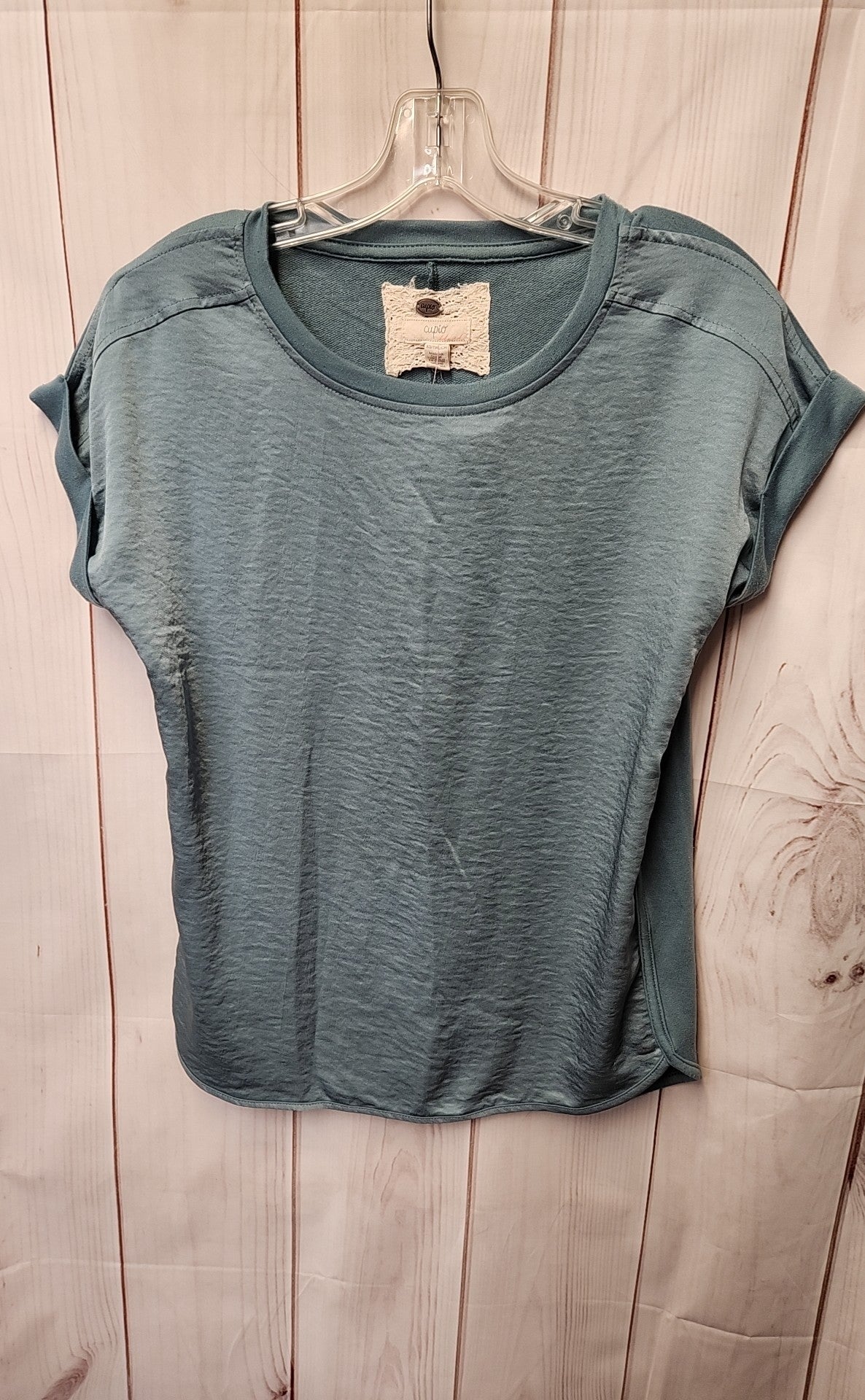 Cupio Women's Size XS Teal Short Sleeve Top