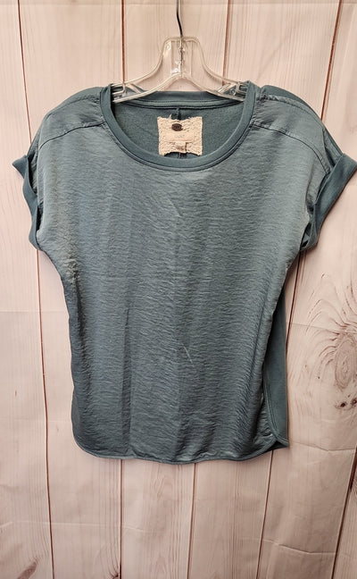 Cupio Women's Size XS Teal Short Sleeve Top