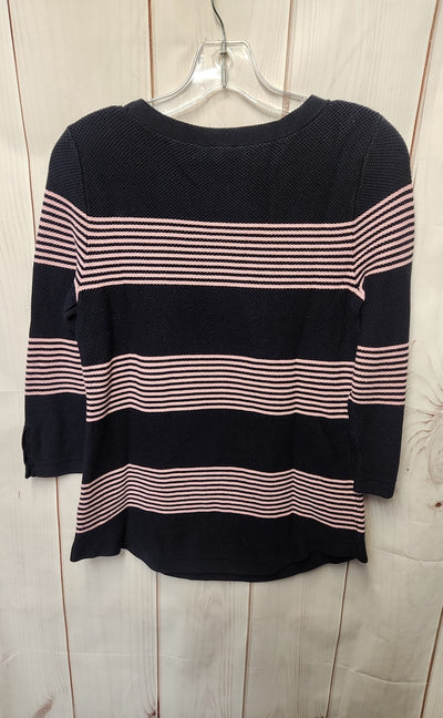 Talbots Women's Size S Navy & Pink Sweater