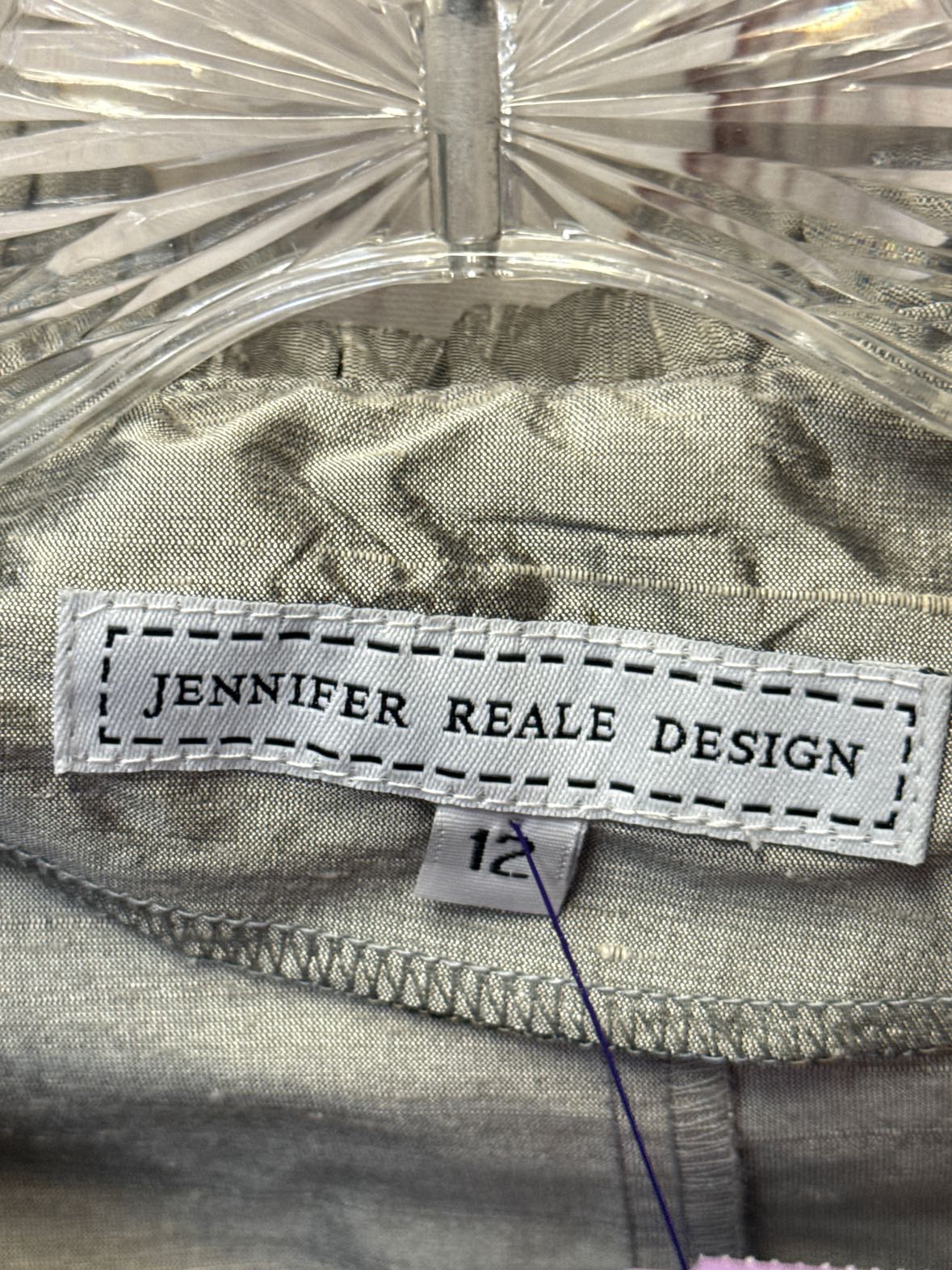 NWT Jennifer Reale Women's Size 12 Silver Sleeveless Top