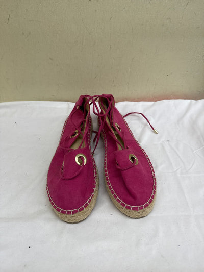 La Strada Women's Size 40=9-1/2 Pink Ankle Tie Up Sandals