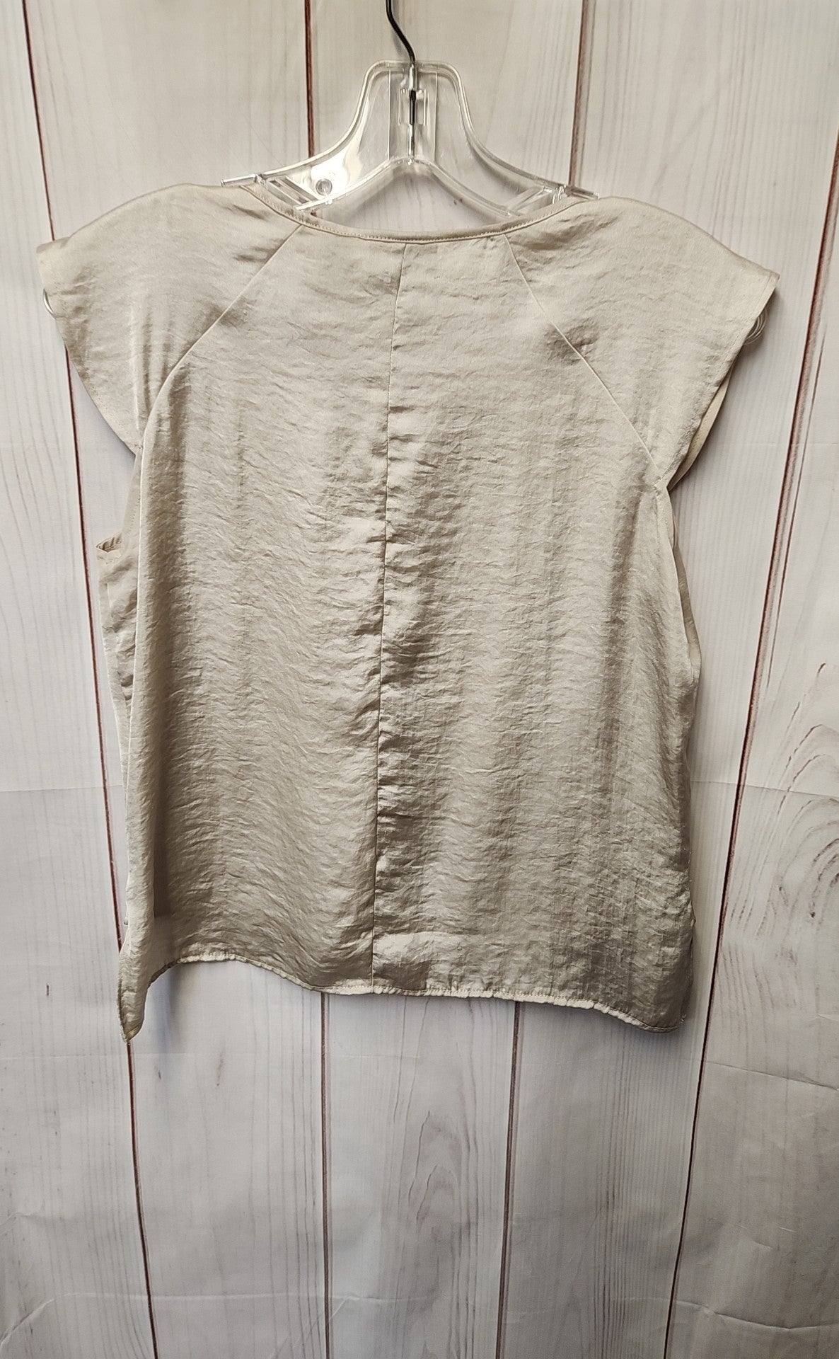 Chico's Women's Size 1 = US M Beige Short Sleeve Top