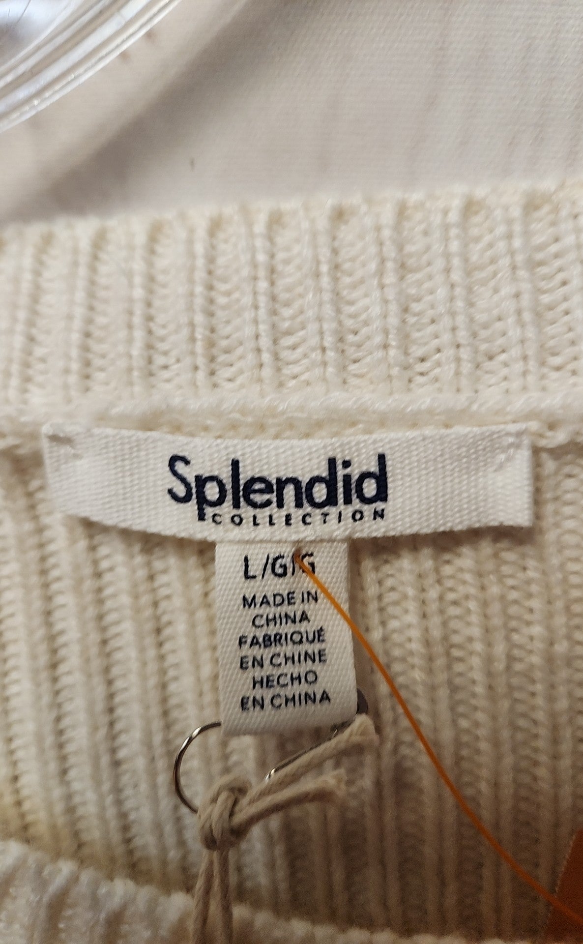 NWT Splendid Women's Size L White Sweater