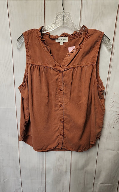 Cloth & Stone Women's Size L Brown Sleeveless Top