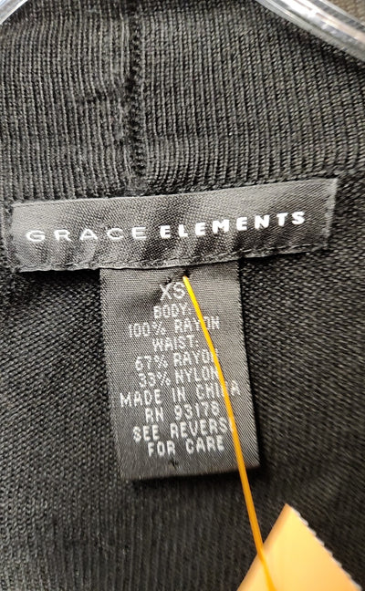 Grace Elements Women's Size XS Black Cardigan