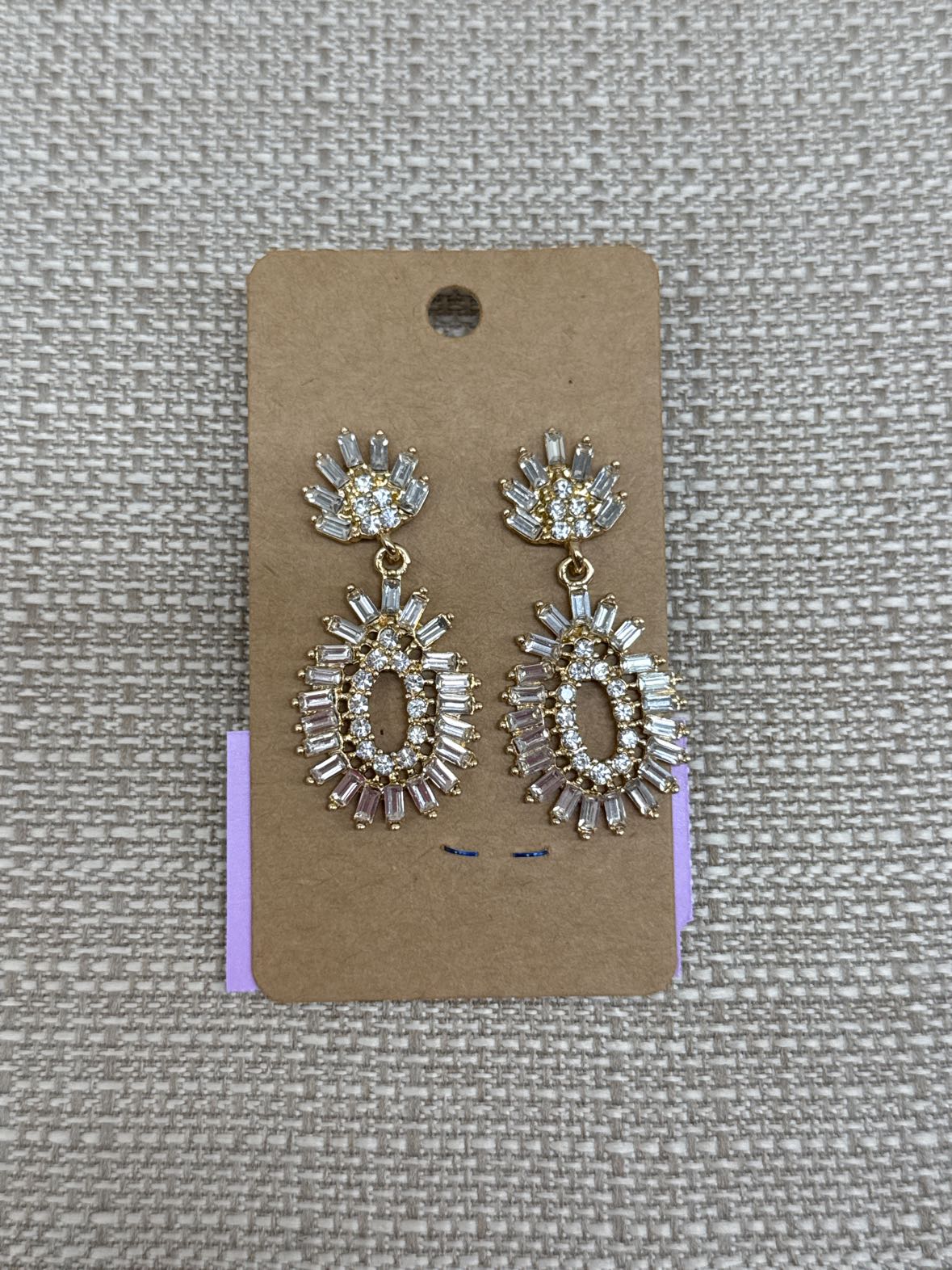 Gold Rhinestone Earrings