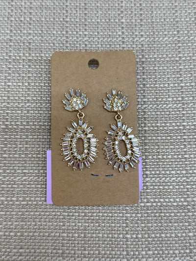 Gold Rhinestone Earrings