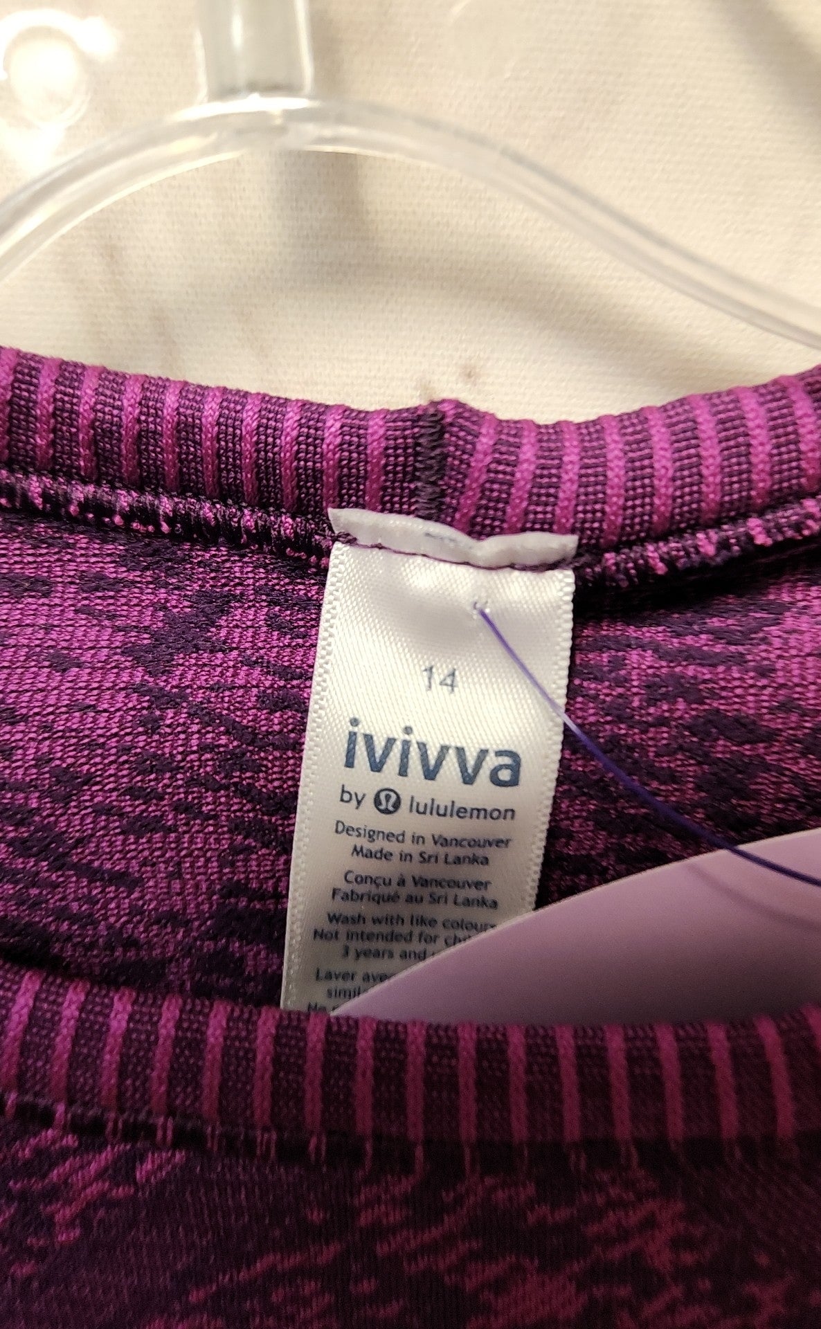 Ivivva - Lululemon Girl's Size 14 Purple Shirt