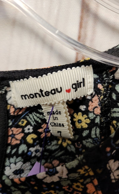 Monteau Girl's Size 7 Black Shirt