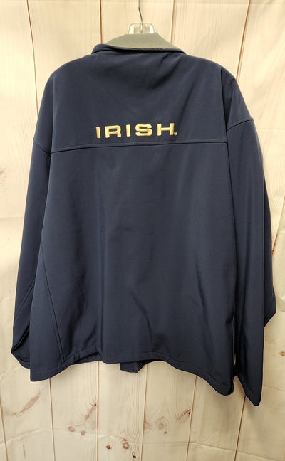 Knights Apparel Men's Size 2X Navy Jacket Notre Dame Fighting Irish