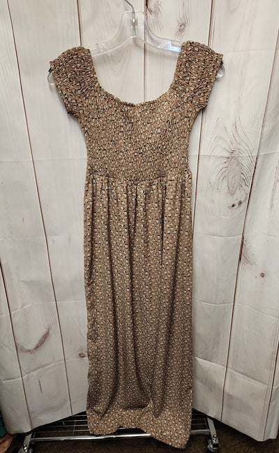 Amoli Women's Size S Brown Print Floral Dress