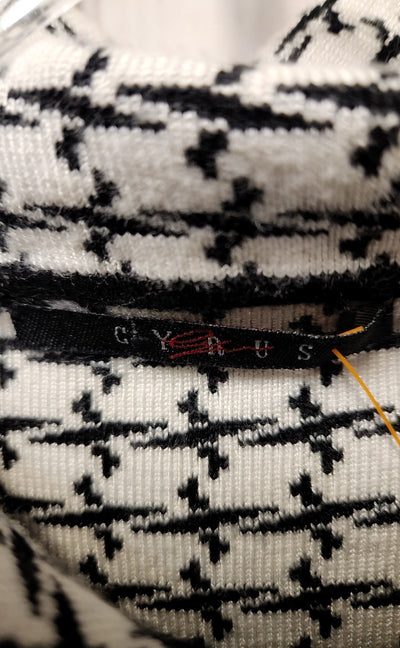 Cyrus Women's Size S Black & White Cardigan