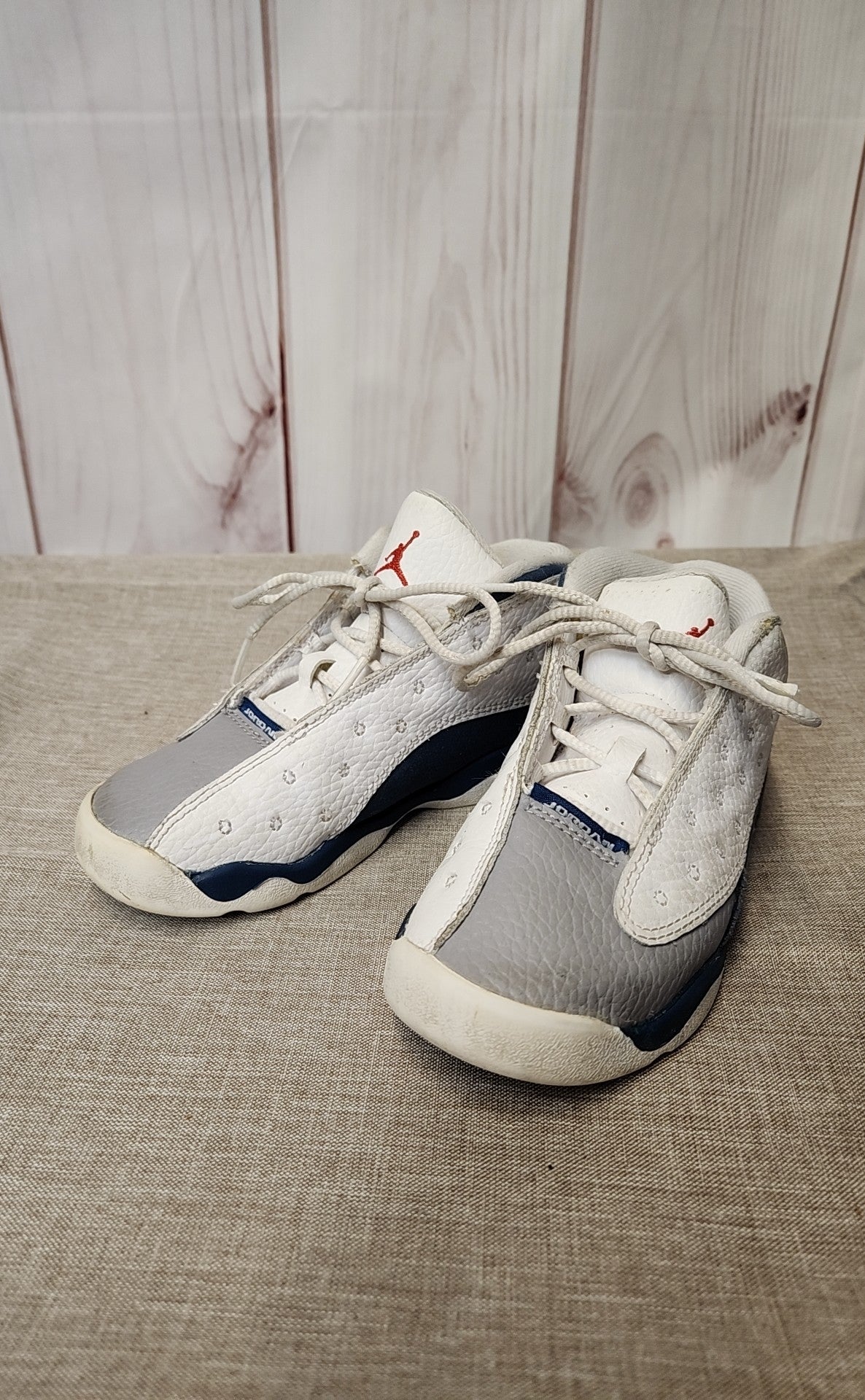 Air Jordan Boy's Size 10 White & Blue Sneakers