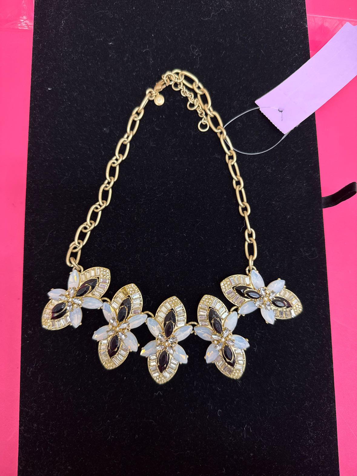 J Crew Gold Rhinestone Necklace