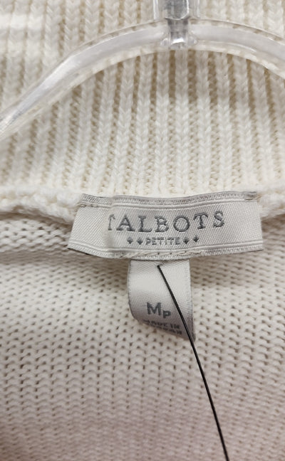 Talbots Women's Size M Petite White Sweater